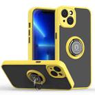 Q Shadow 1 Series TPU + PC Phone Case with Ring Holder For iPhone 14 Max(Yellow) - 1