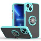 Q Shadow 1 Series TPU + PC Phone Case with Ring Holder For iPhone 14 Max(Sky Blue) - 1