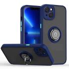 For iPhone 14 Q Shadow 1 Series TPU + PC Phone Case with Ring Holder (Royal Blue) - 1