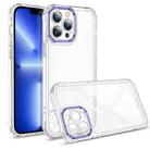 For iPhone 14 Plus Transparent Acrylic Space Phone Case (Purple) - 1