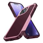 PC + TPU Shockproof Protective Phone Case For iPhone 14 Pro Max(Pink+Dark Red) - 1