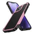 PC + TPU Shockproof Protective Phone Case For iPhone 14 Pro Max(Pink+Black) - 1