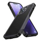 PC + TPU Shockproof Protective Phone Case For iPhone 14 Pro Max(Grey+Black) - 1