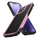 PC + TPU Shockproof Protective Phone Case For iPhone 14 Max(Pink+Black) - 1