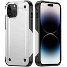 For iPhone 14 Pro Max PC + TPU Shockproof Protective Phone Case (White+Black) - 1