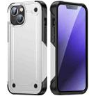 For iPhone 14 PC + TPU Shockproof Protective Phone Case (White+Black) - 1