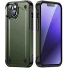 For iPhone 14 PC + TPU Shockproof Protective Phone Case (ArmyGreen+Black) - 1