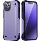 For iPhone 14 PC + TPU Shockproof Protective Phone Case (Light Purple+Sapphire Blue) - 1