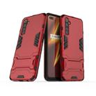 For OPPO Realme 6 Pro Shockproof PC + TPU with Holder(Red) - 1