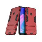 For Huawei Y7p / P40 Lite E Shockproof PC + TPU with Holder(Red) - 1