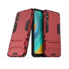 For Huawei Enjoy 10E Shockproof PC + TPU with Holder(Red) - 1