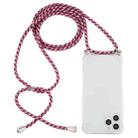 For iPhone 14 Pro Four-Corner Shockproof Transparent TPU Case with Lanyard(Red Grey Yellow) - 1