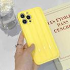 For iPhone 14 Pro Roman Column Stripes TPU Phone Case(Yellow) - 1