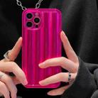 For iPhone 14 Pro Max Roman Column Stripes TPU Phone Case (Rose Red) - 1