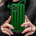 For iPhone 12 Pro Roman Column Stripes TPU Phone Case(Emerald) - 1