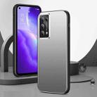 For OPPO Reno5 Pro All-Inclusive Lens Frosted Metal Phone Case(Silver Grey) - 1