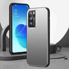 For OPPO Reno6 Pro All-Inclusive Lens Frosted Metal Phone Case(Silver Grey) - 1
