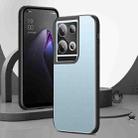 For OPPO Reno8 Pro+ All-Inclusive Lens Frosted Metal Phone Case(Blue) - 1