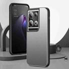 For OPPO Reno8 Pro+ All-Inclusive Lens Frosted Metal Phone Case(Silver Grey) - 1