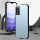 For vivo S9 All-Inclusive Lens Frosted Metal Phone Case(Blue) - 1