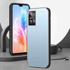 For vivo S10 All-Inclusive Lens Frosted Metal Phone Case(Blue) - 1