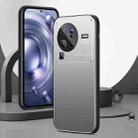 For vivo X80 Pro All-Inclusive Lens Frosted Metal Phone Case(Silver Grey) - 1