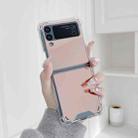 For Samsung Galaxy Z Flip4 Mirror Shockproof TPU Phone Case(Rose Pink) - 1