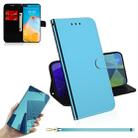 For Huawei P40 Imitated Mirror Surface Horizontal Flip Leather Case with Holder & Card Slots & Wallet & Lanyard(Blue) - 1