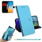 For Huawei P40 Pro Imitated Mirror Surface Horizontal Flip Leather Case with Holder & Card Slots & Wallet & Lanyard(Blue) - 1