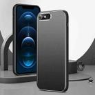 For iPhone SE 2022 / SE 2020 / 8 / 7 All-Inclusive Lens Frosted Metal Phone Case(Black) - 1