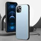 All-Inclusive Lens Frosted Metal Phone Case For iPhone 13(Blue) - 1