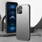 All-Inclusive Lens Frosted Metal Phone Case For iPhone 12 Pro Max(Silver Grey) - 1
