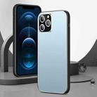 All-Inclusive Lens Frosted Metal Phone Case For iPhone 12 Pro(Blue) - 1