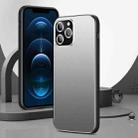 All-Inclusive Lens Frosted Metal Phone Case For iPhone 12 Pro(Silver Grey) - 1