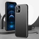 All-Inclusive Lens Frosted Metal Phone Case For iPhone 12(Black) - 1