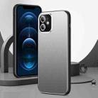All-Inclusive Lens Frosted Metal Phone Case For iPhone 12(Silver Grey) - 1