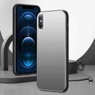 All-Inclusive Lens Frosted Metal Phone Case For iPhone XS / X(Silver Grey) - 1