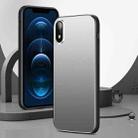 All-Inclusive Lens Frosted Metal Phone Case For iPhone XR(Silver Grey) - 1