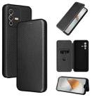 For vivo S12 5G / V23 5G Carbon Fiber Texture Leather Phone Case(Black) - 1