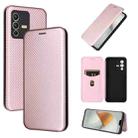 For vivo S12 5G / V23 5G Carbon Fiber Texture Leather Phone Case(Rose Gold) - 1