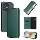 For vivo S12 5G / V23 5G Carbon Fiber Texture Leather Phone Case(Green) - 1