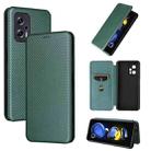 For Redmi Note 11T Pro / Note 11T Pro+ 5G / Poco X4 GT 5G Carbon Fiber Texture Leather Phone Case(Green) - 1
