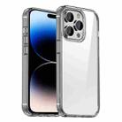 For iPhone 14 Pro Max Crystal Clear Shockproof Phone Case (Transparent Black) - 1