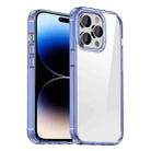 For iPhone 14 Pro Crystal Clear Shockproof Phone Case(Transparent Blue) - 1