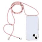 For iPhone 14 Plus Transparent Acrylic Airbag Shockproof Phone Protective Case with Lanyard (Rose Gold) - 1