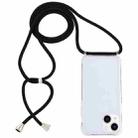 For iPhone 14 Plus Transparent Acrylic Airbag Shockproof Phone Protective Case with Lanyard (Black) - 1