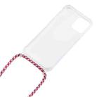 For iPhone 14 Plus Transparent Acrylic Airbag Shockproof Phone Protective Case with Lanyard (Black) - 5
