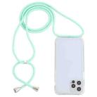 For iPhone 14 Pro Transparent Acrylic Airbag Shockproof Phone Protective Case with Lanyard(Mint Green) - 1