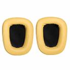 2 PCS For Logitech G633 G933 Protein Skin Earphone Cushion Cover Earmuffs Replacement Earpads(Yellow) - 1