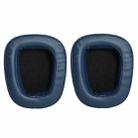 2 PCS For Logitech G633 G933 Protein Skin Earphone Cushion Cover Earmuffs Replacement Earpads(Dark Blue) - 1